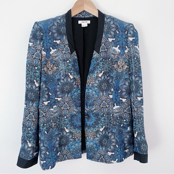 NWOT Helmut Lang 
Mandala-Print Wet effect Jacket in blue size 0 - Picture 8 of 16